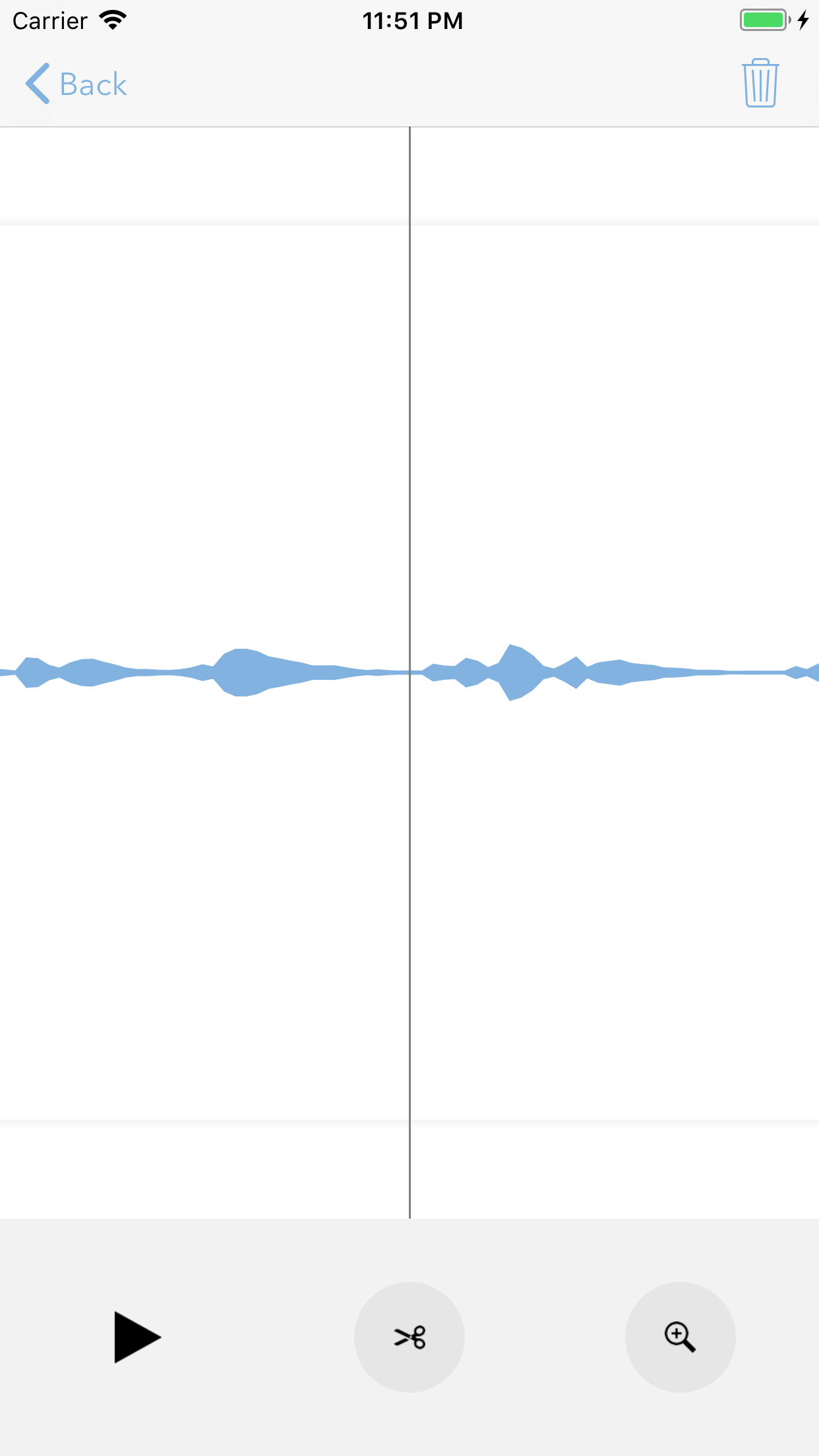 Screenshot of splitting a segment