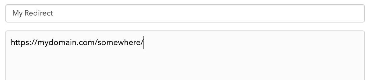 Screenshot of editing URL