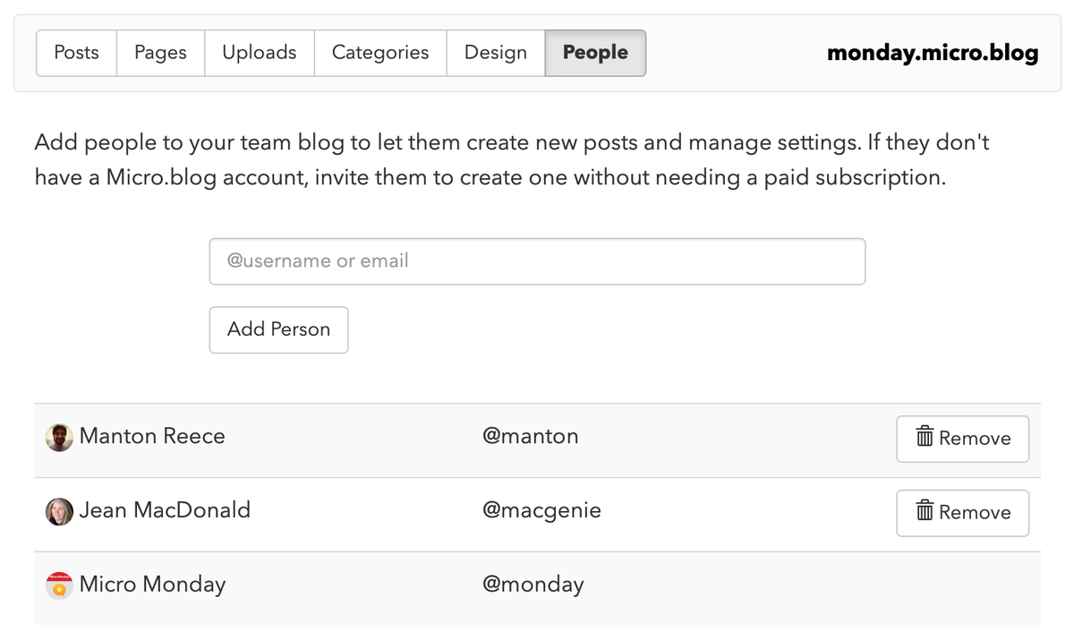 Micro.blog team members